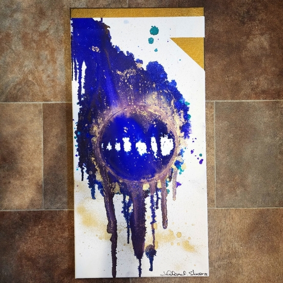 HANDCRAFTED Abstract Painting HANDPAINTED Artwork HANDMADE Wall Art Decor - Picture 3 of 17